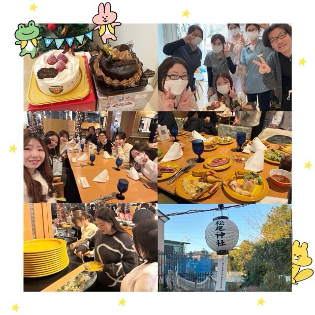 .

あくわデンタルクリニック、
本日1月6日(火)から診療開始しております✨️

写真は年末のクリスマス、忘年会の様子です！
忘年会ではみなとみらいのホテルビュッフェに🍽🎀
ローストビーフやサーモン、フォーなどの
目の前での調理コーナーもあり大満足の時間でした🤩💕

本年もどうぞよろしくお願いいたします🎍🐴🎍

#クリスマス#クリスマスケーキ忘年会#ホテルビュッフェ#年末#年明け#あくわデンタルクリニック#歯医者#デンタルクリニック#歯科#歯科医院#予防歯科#歯科衛生士#歯科助手#横浜#戸塚#上矢部町